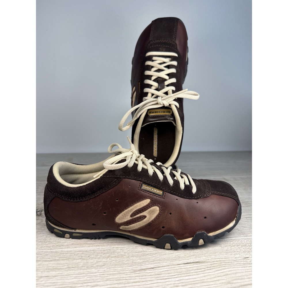 Vintage 90s Skechers‎ Womens 6.5 Brown Leather Bowling Sneakers Style 45459